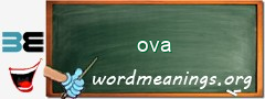 WordMeaning blackboard for ova